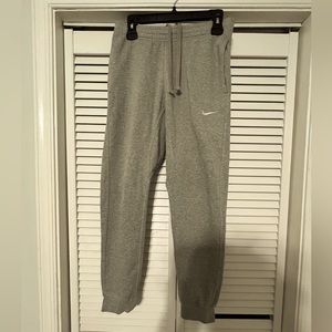 Grey Nike Fleece Pants - SIZE - S - MEN
